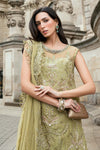 MARIA B SOIREE UNSTITCHED EMBROIDERED| D08 OLIVE GREEN