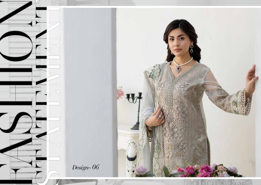 ZYRA LUXURY SEMI-STITCHED ORGANZA BY NOOR’S-03