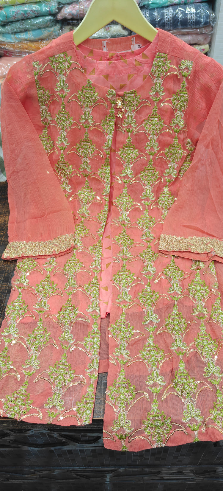 ZOYA AHMED KIDS CHIFFON KURTI D-02