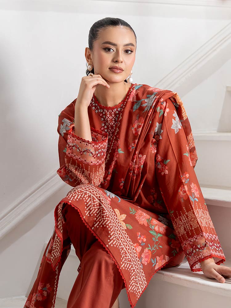 GULL BAHAR 3-Piece Unstitched Digital Printed Lawn Suit
