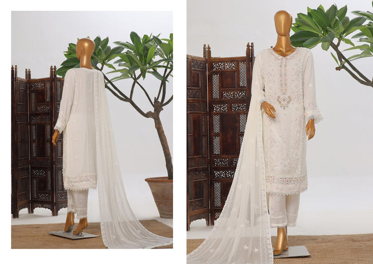 NORA SEMI-STITCHED HANDWORK CHIFFON 3PC | 05