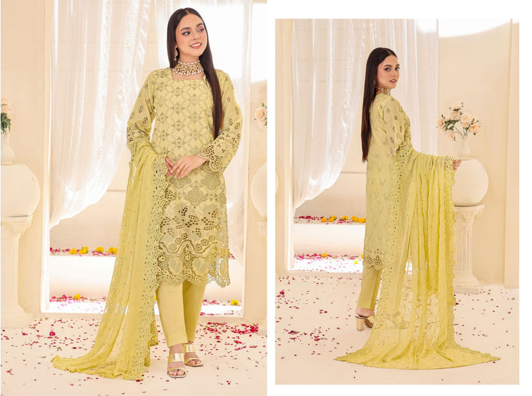 KINZA CHICKEN KARI UN-STITCHED COLLECTION BY BIN HAMEED 24'-03