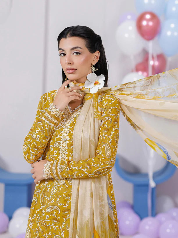 Qalamkar QPrints Embroidered Lawn 2025 | EM-10B