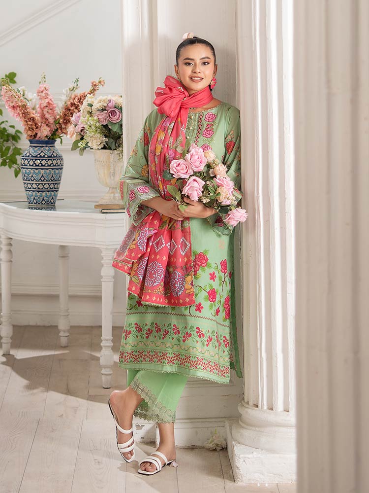 GULL BAHAR 3-Piece Unstitched Digital Printed Lawn Suit