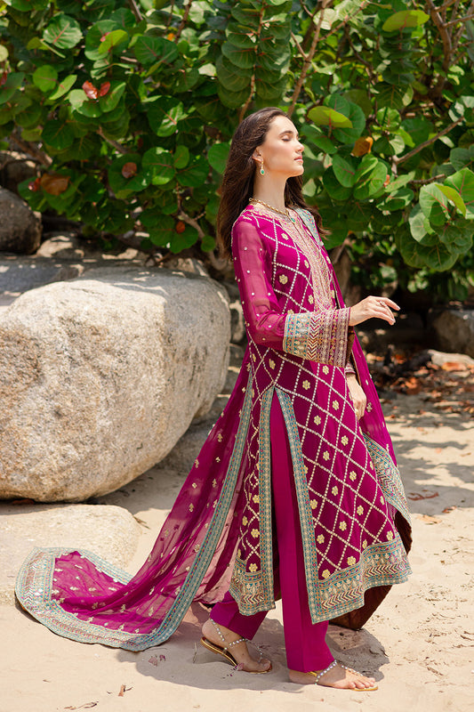 ZYRA FREESIA 3 Piece Embroirdered Chiffon Aditi - FW40051