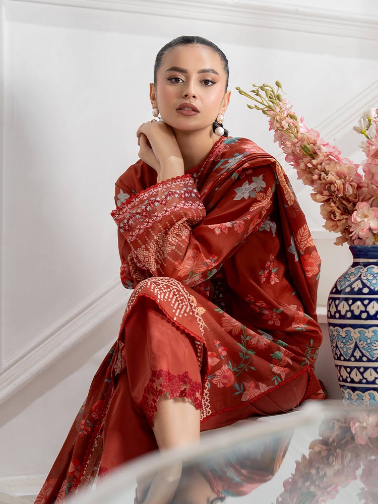 GULL BAHAR 3-Piece Unstitched Digital Printed Lawn Suit