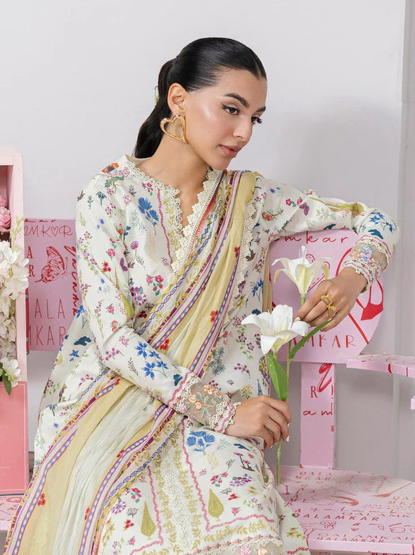 Qalamkar QPrints Embroidered Lawn 2025 | EM-09A