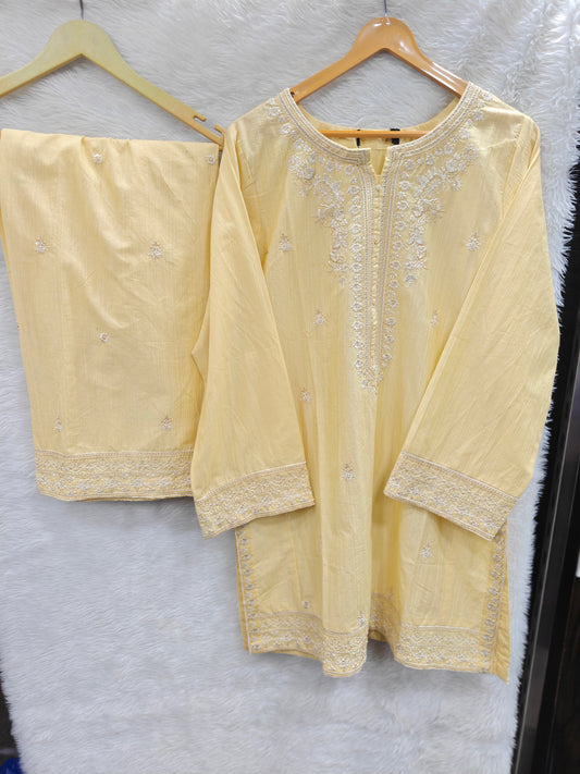 SADABAHAR EMBROIDERED CORD SET | D-09