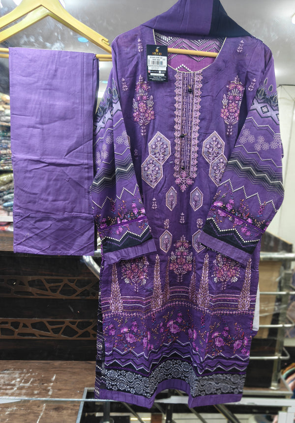 ZOYA AHMED BASICS EMBROIDERED LAWN D-01