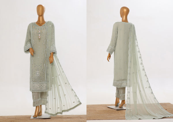 NORA SEMI-STITCHED HANDWORK CHIFFON 3PC | 01