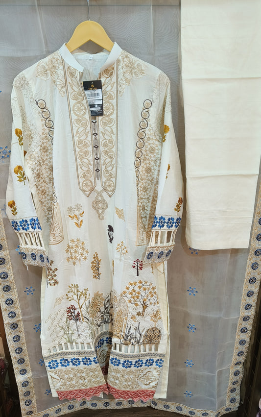 MAHIYMAAN LUXURY LAWN PRET BY ALZOHIAB - 04