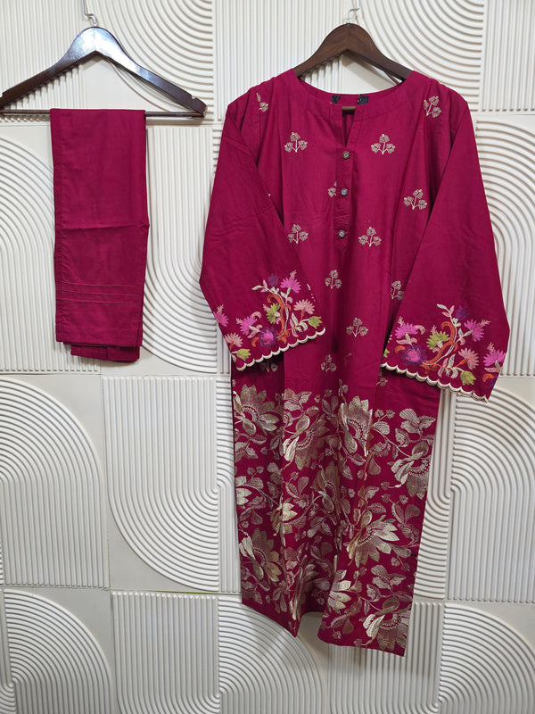 ZEBAYESHA STITCHED LAWN CORD SET D-01 (C)