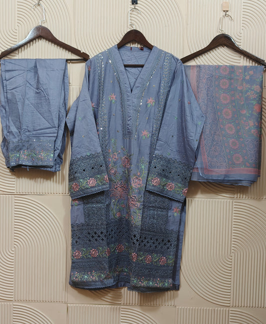 BIN SAEED COTTON SATIN RTW D-07
