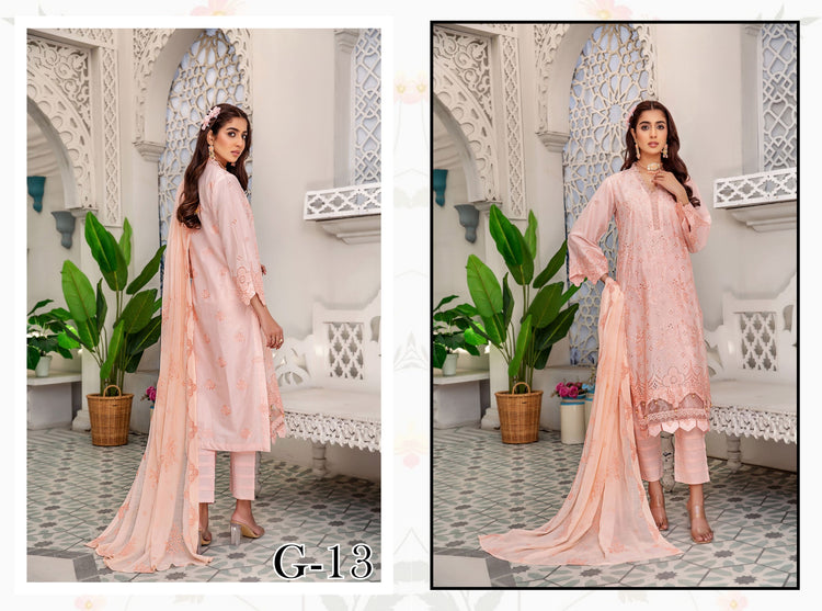 KHOOBSURAT GOLD EMBROIDERED LAWN-G-13