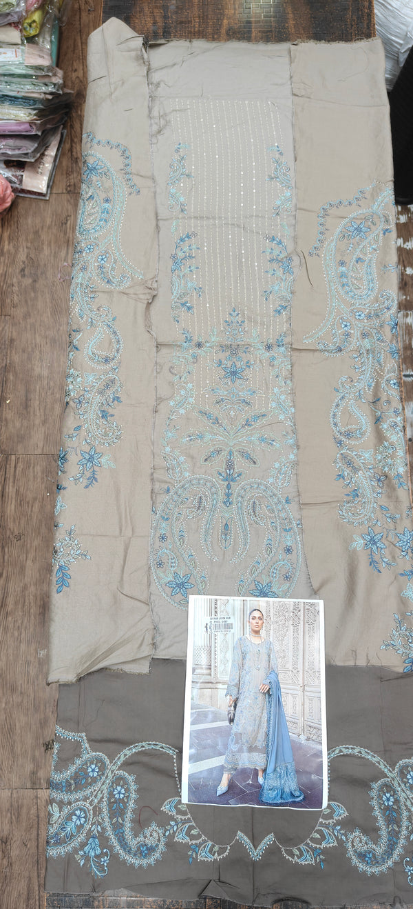MARIA B LINEN UNSTITCHED | 3PC | SB-1104