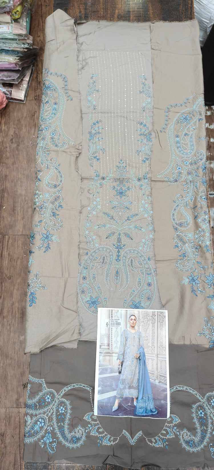 MARIA B LINEN UNSTITCHED | 3PC | SB-1104