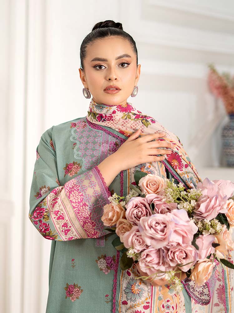 GULL BAHAR 3-Piece Unstitched Digital Printed Lawn Suit