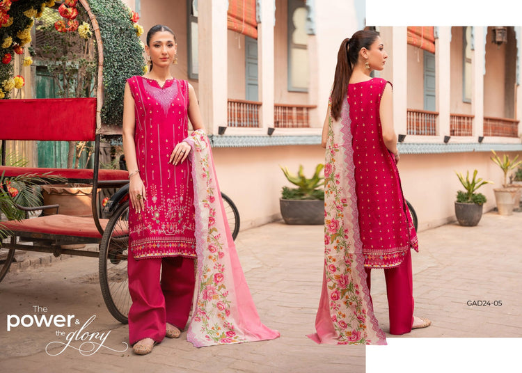 Adaa By Gulljee Printed Embroidered Lawn Collection (GAD2401-A5)