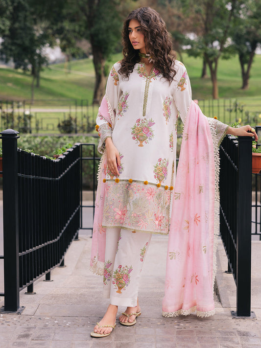 MAHNUR BROADWAY 25' Cherry Blossom | 3 PC Lawn