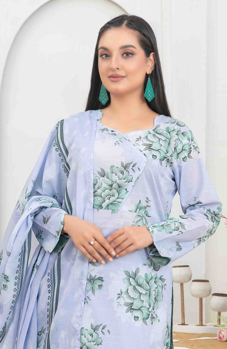 Areeba by Tawakkal Fabric Embroidered Lawn Unstitched 3 Piece Suit - D-1685