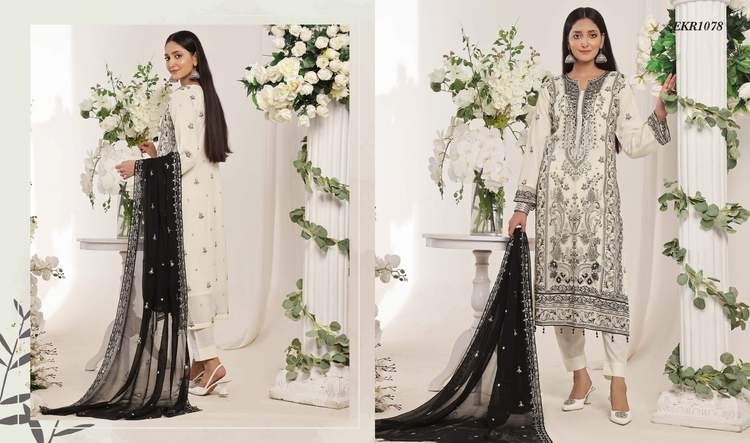 Rumha luxury emroidered chiffon