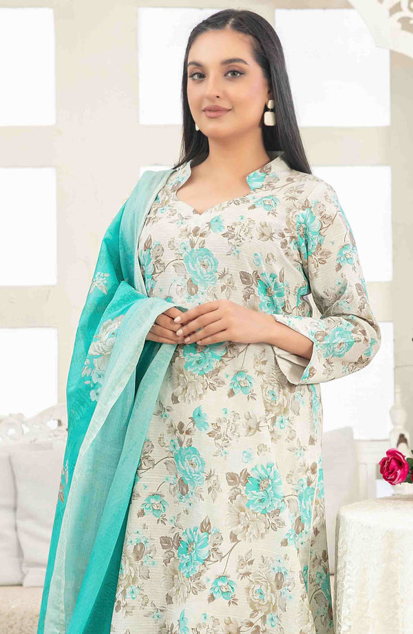 Areeba by Tawakkal Fabric Embroidered Lawn Unstitched 3 Piece Suit - D-1683