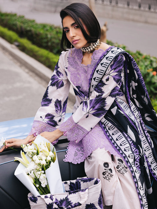 MAHNUR BROADWAY 25' Lilac | 3 PC Lawn