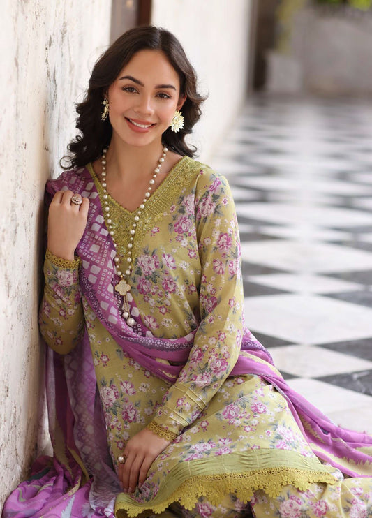 Kesariya by Riaz Arts Embroidered Lawn Suits Unstitched 3 Piece RA25KE KY-05 - Summer Collection