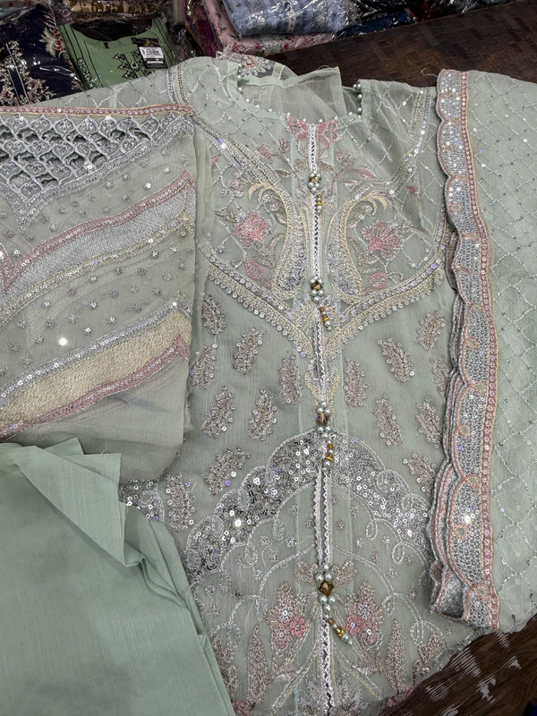 SABIHA BY BIN HAMEED SEMI-STITCHED 3PC | D-02
