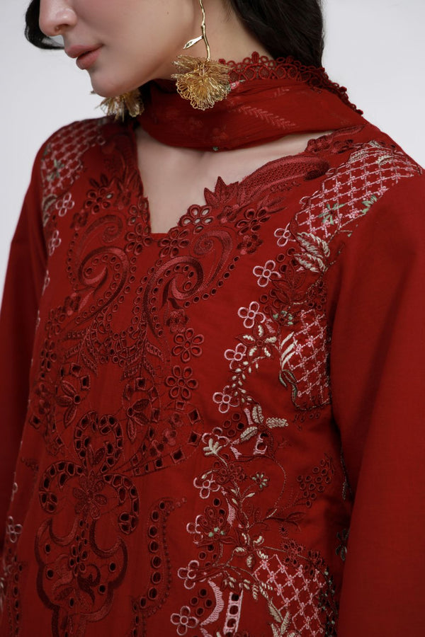 Gulmina by Marwat Textile-Crimson Charm