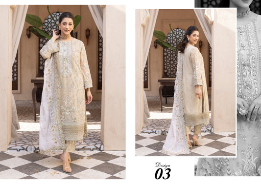 SIFRA NOOR'S | LUXURY SEMI-STITCHED CHIFFON | D-01