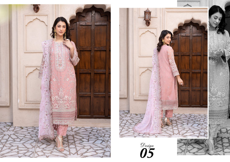 SIFRA NOOR'S | LUXURY SEMI-STITCHED CHIFFON | D-06