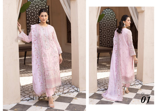 SIFRA NOOR'S | LUXURY SEMI-STITCHED CHIFFON | D-03