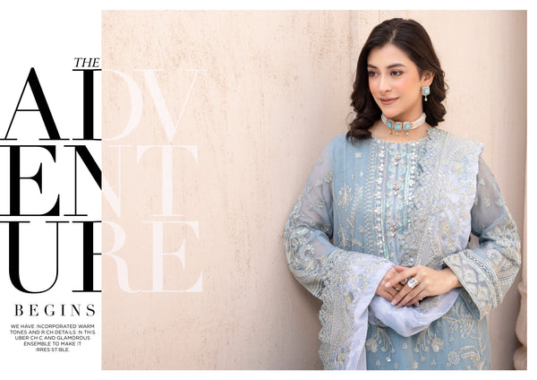 SIFRA NOOR'S | LUXURY SEMI-STITCHED CHIFFON | D-04