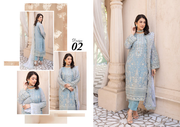 SIFRA NOOR'S | LUXURY SEMI-STITCHED CHIFFON | D-04