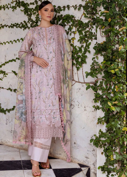 ALZOHAIB SUNSHINE BLOOM EID EDIT UN-STITCHED LAWN 25-D 12