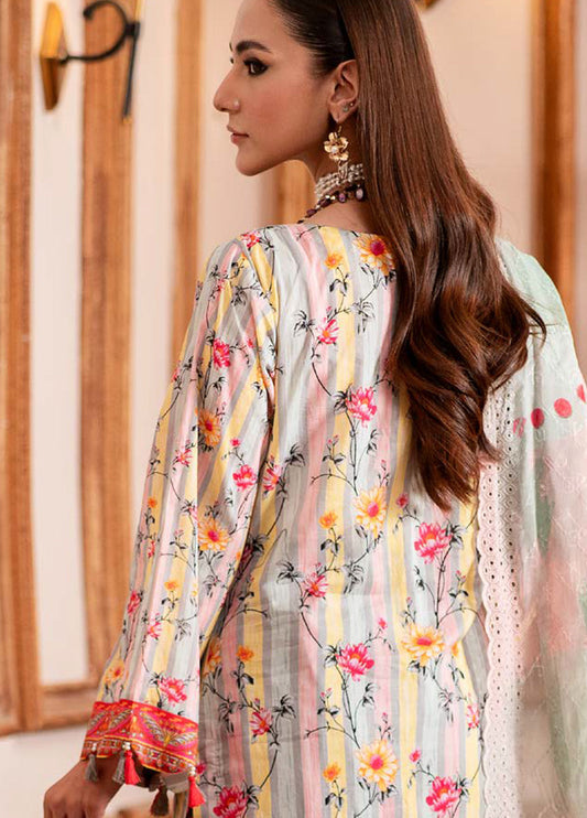 ALZOHAIB SUNSHINE BLOOM UN-STITCHED 3PC | D-11