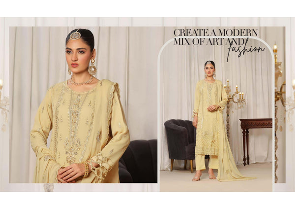 TANIA BY BINHAMEED | SEMI-STITCHED | D-09