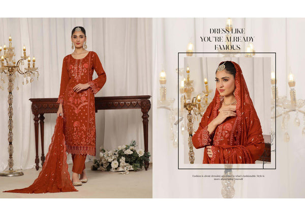 TANIA BY BINHAMEED | SEMI-STITCHED | D-04