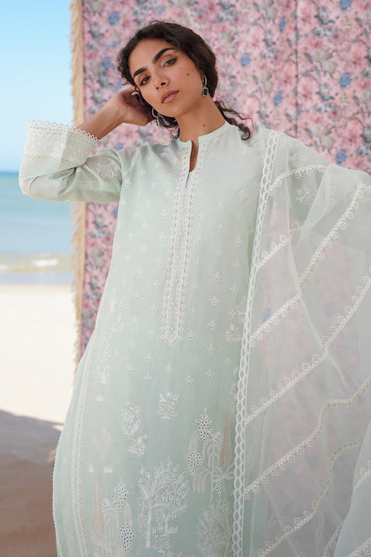 SAHAR LAWN CHIKANKARI UN-STITCHED 3PC | S24-CK-V2-02