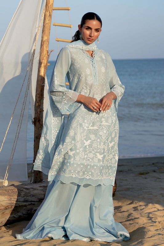 SAHAR LAWN CHIKANKARI UN-STITCHED 3PC | S24-CK-V2-03