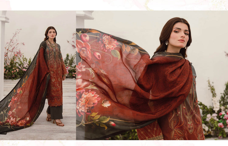 MASHAAL BY RAMSHA LUXURY LAWN-3PC | L-1007