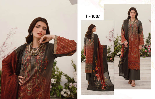 MASHAAL BY RAMSHA LUXURY LAWN-3PC | L-1007