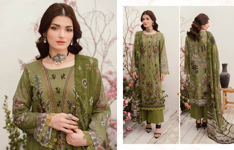 MASHAAL BY RAMSHA LUXURY LAWN-3PC | L-1009