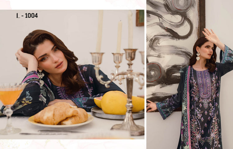 MASHAAL BY RAMSHA LUXURY LAWN-3PC | L-1004