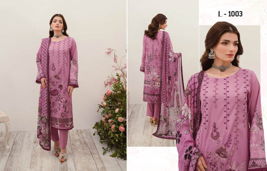 MASHAAL BY RAMSHA LUXURY LAWN-3PC | L-1003