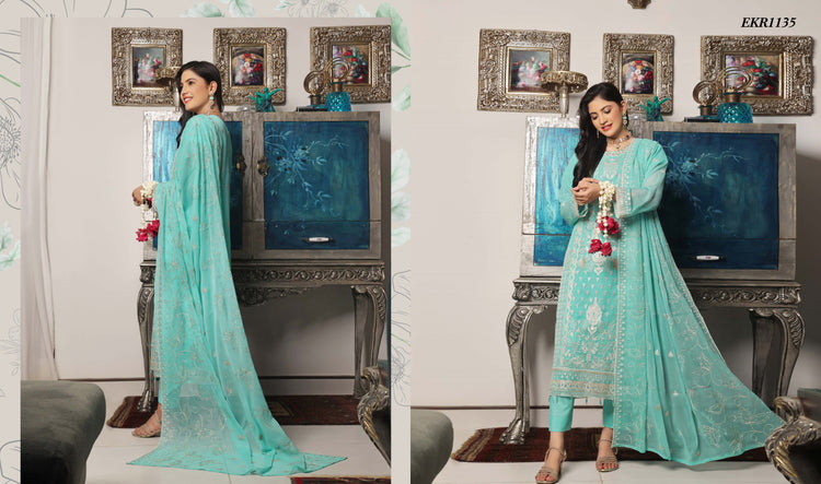 ZAAMIRAH BY BIN HAMEED SEMI-STITCHED 3PC | D-02
