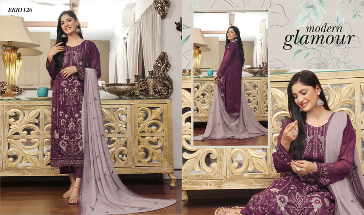 ZAAMIRAH BY BIN HAMEED SEMI-STITCHED 3PC | D-07