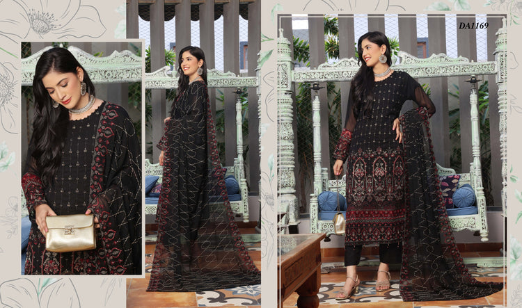 ZAAMIRAH BY BIN HAMEED SEMI-STITCHED 3PC | D-01