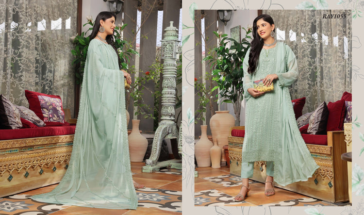 ZAAMIRAH BY BIN HAMEED SEMI-STITCHED 3PC | D-04